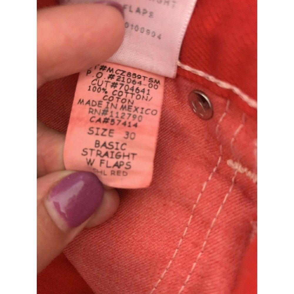 NWT True Religion Jeans Size 30 Red Color For Men - Picture 7 of 7